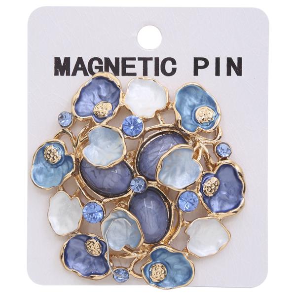 COLORED DESIGN MAGNETIC PIN BROOCH