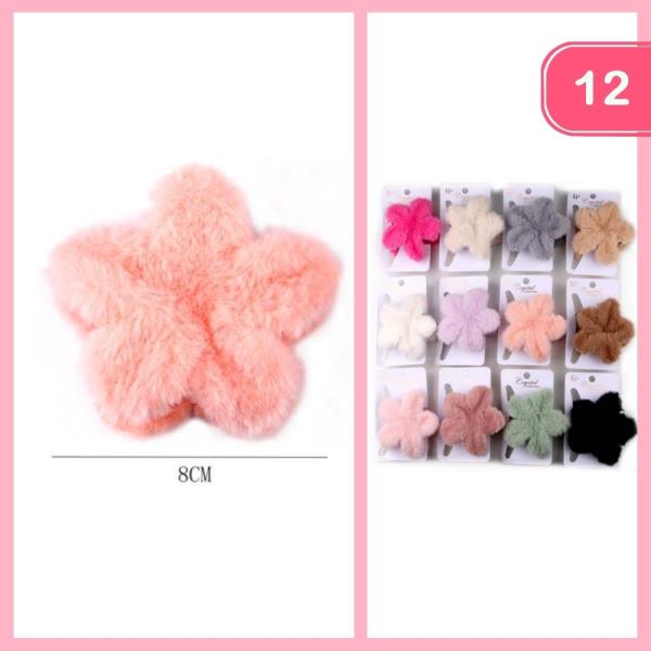 FLOWER FUSSY  HAIR CLAW CLIP (12 UNITS)