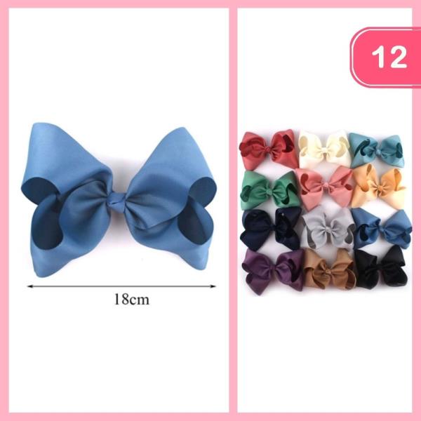 RIBBON HAIR BOW (12 UNITS)