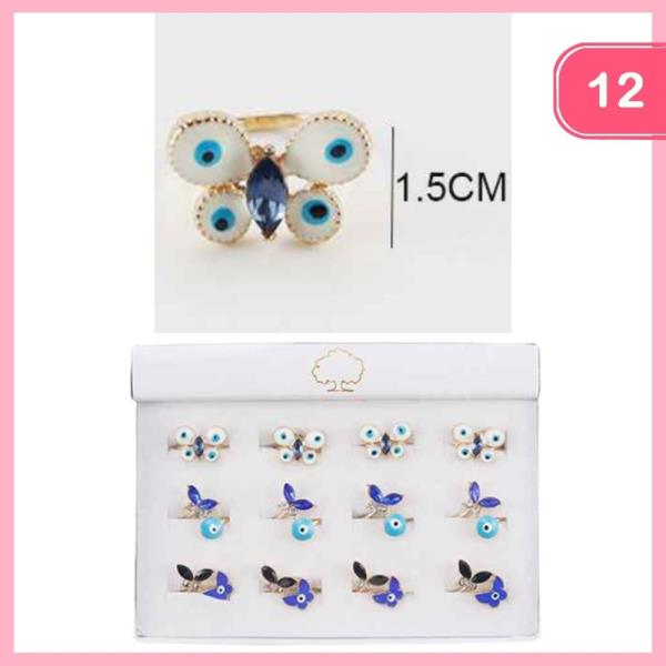 EVIL EYE RING (12 UNITS)