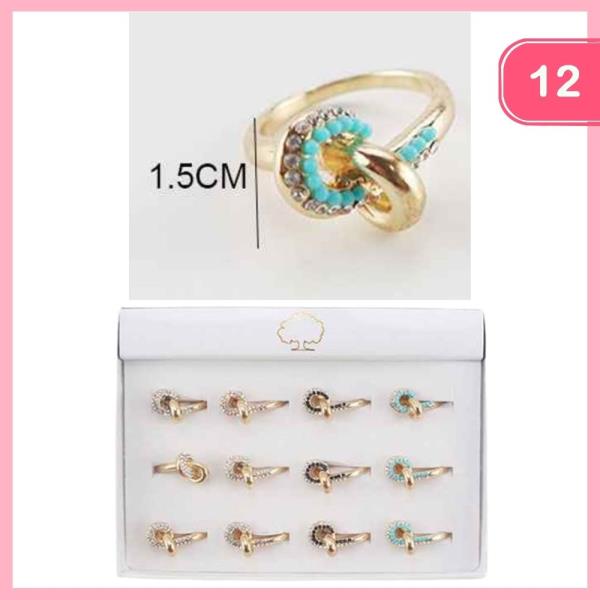 RHINESTONE RING (12 UNITS)