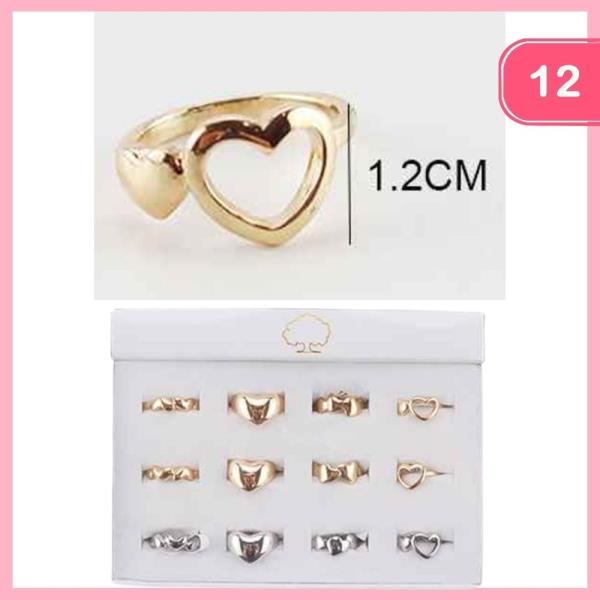 DOUBLE HEART RING (12 UNITS)