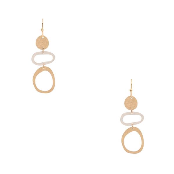 MULTI COLOR MULTI SHAPE DANGLE EARRING