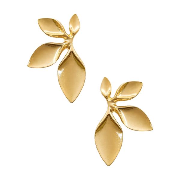 METAL FLOWER CLUSTER STUD EARRING