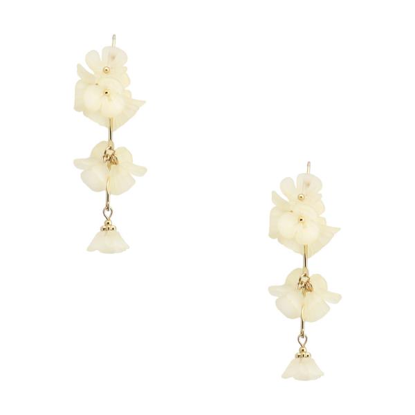 ACRYLIC FLORAL CASCADE DANGLE EARRING