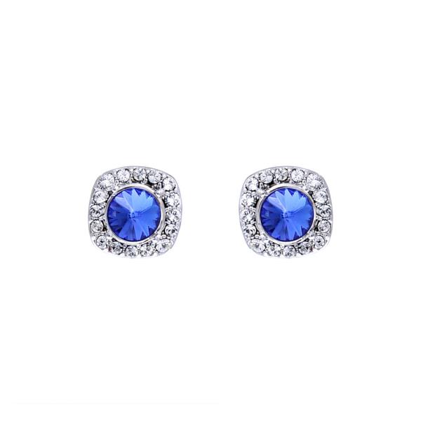 PREMIUM EUROPEAN CRYSTALS CLASSIC SQUARE STUD EARRING