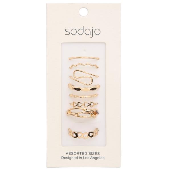 SODAJO ASSORTED METAL RING SET