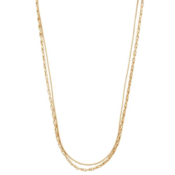 SODAJO CHAIN LAYERED GOLD DIPPED EARRING