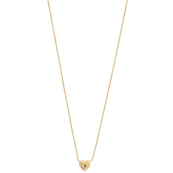 SODAJO DAINTY HEART CHARM GOLD DIPPED NECKLACE