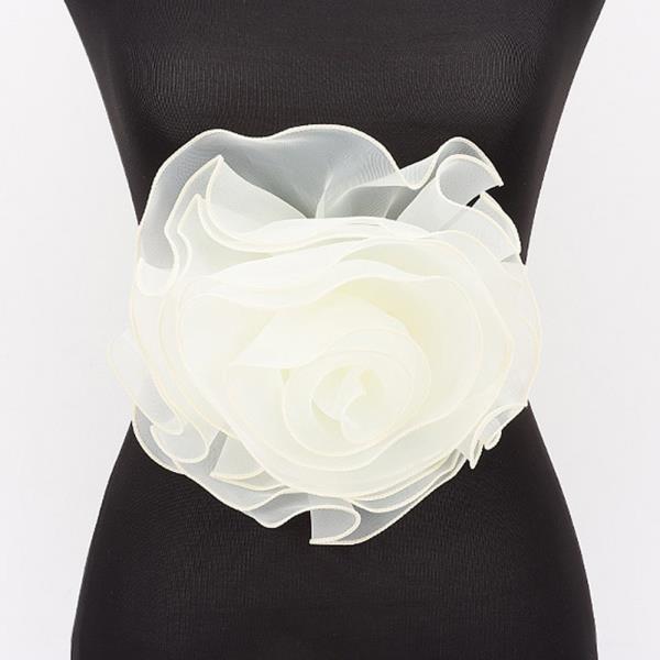 RUFFLED FLOWER SHAPED ELASTIC BELT