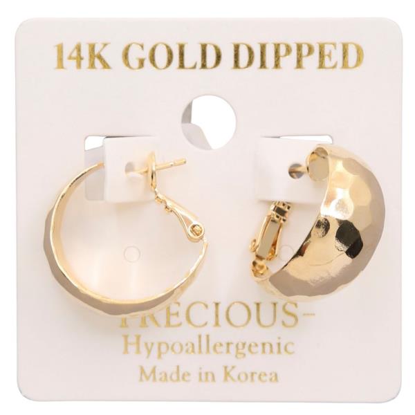 14K GOLD DIPPED HOOP EARRING