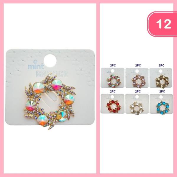 RHINESTONE BROOCH (12 UNITS)