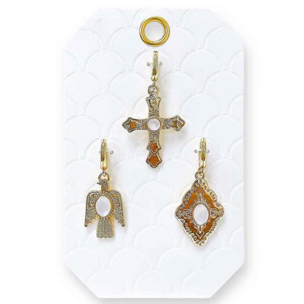 MOROCCAN SHAPE EAGLE CROSS BAG CHARM SET