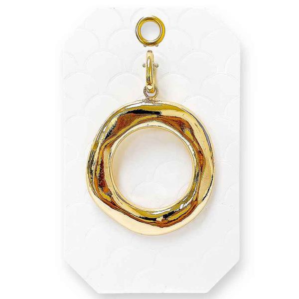 ROUND METAL BAG CHARM