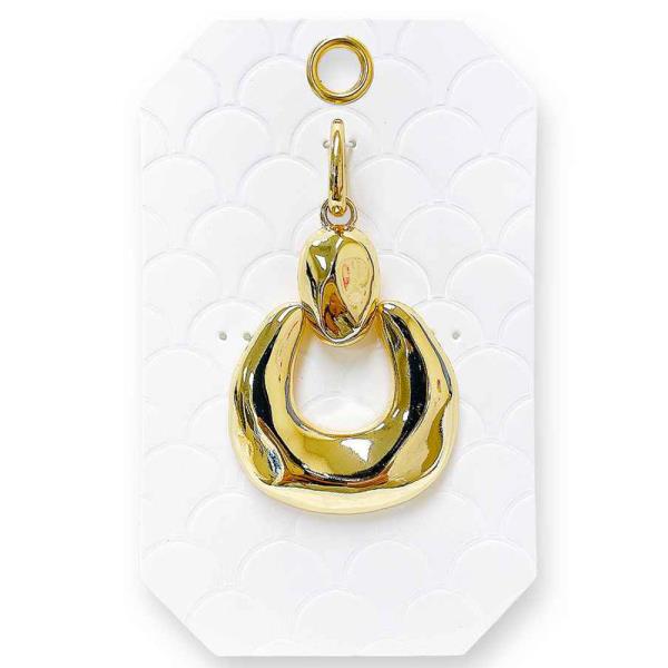 KNOB SHAPE METAL BAG CHARM
