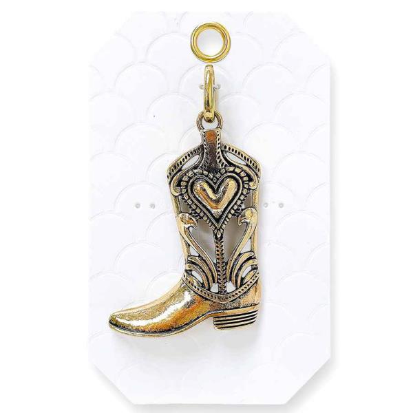 WESTERN RUSTIC HEART BOOT BAG CHARM