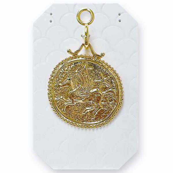 UNICORN METAL DISC BAG CHARM