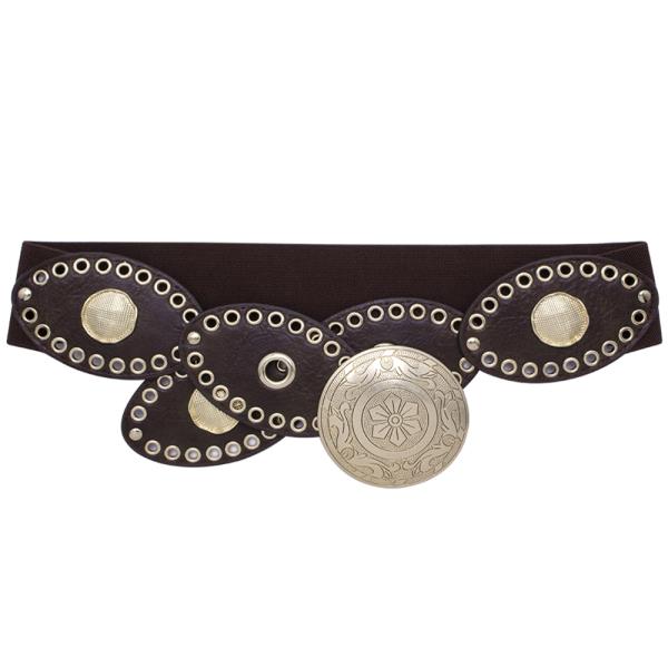 ROUND METAL DESIGN ELASTIC BELT