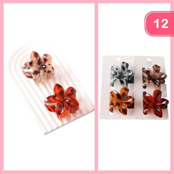 TORT PLUMERIA CLAW CLIPS (12 UNITS)