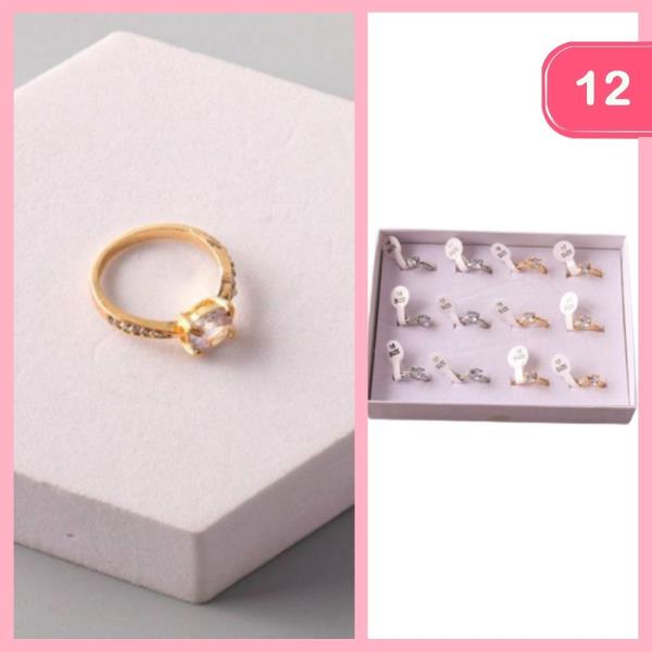 RHINESTONE RING (12 UNITS)