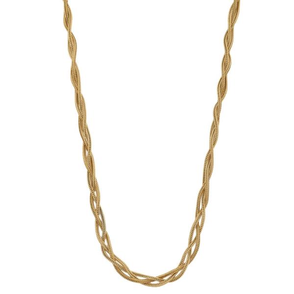 METAL LINK BRAIDED NECKLACE