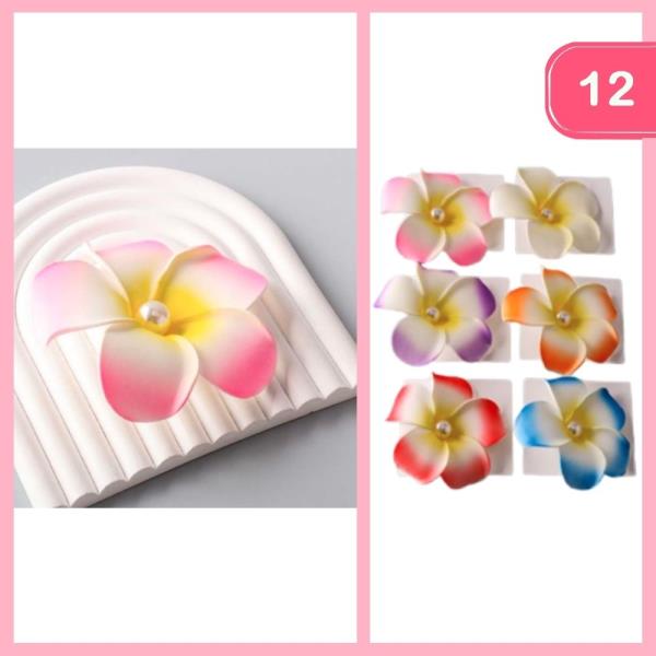 PEARL PLUMERIA SPRAYED CHAIR PIN (12 UNITS)