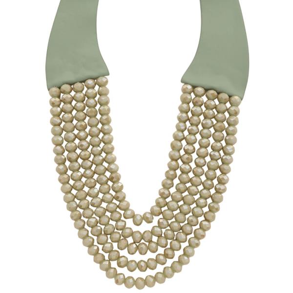 BEADED LAYERED MAGNETIC NECKLACE