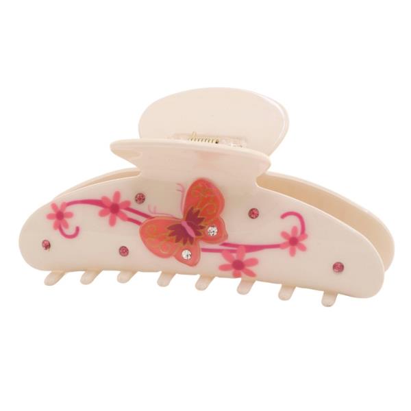 BUTTERFLY CHARM CLAW HAIR CLIP
