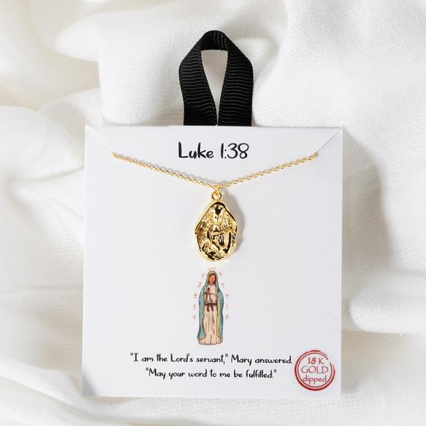 18K GOLD RHODIUM LUKE 1 38 PENDANT NECKLACE