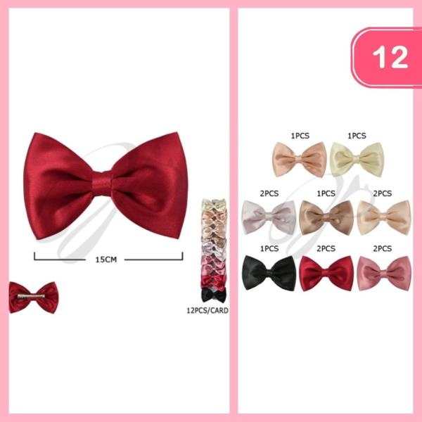 SILKY HAIR BOW (12 UNITS)