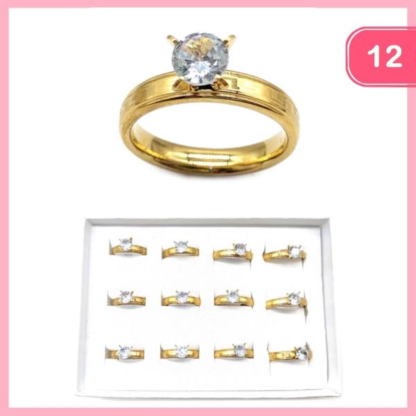 RHINESTONE RING (12 UNITS)