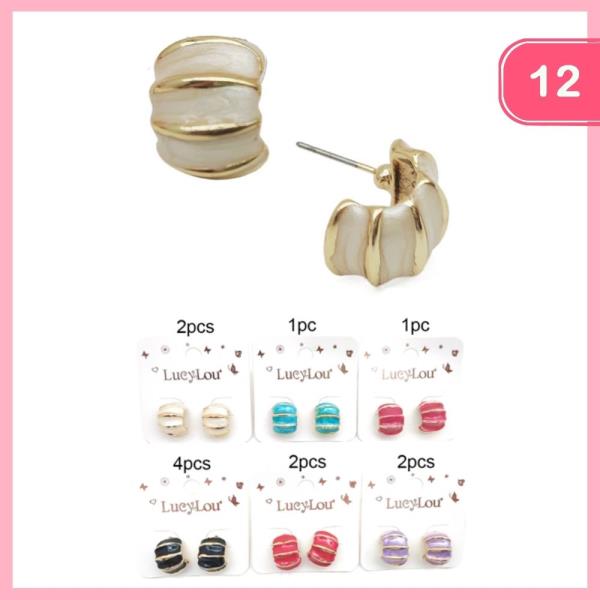 HUGGIE HOOP EARRING (12 UNITS)