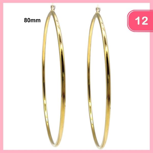 METAL HOOP EARRING (12 UNITS)
