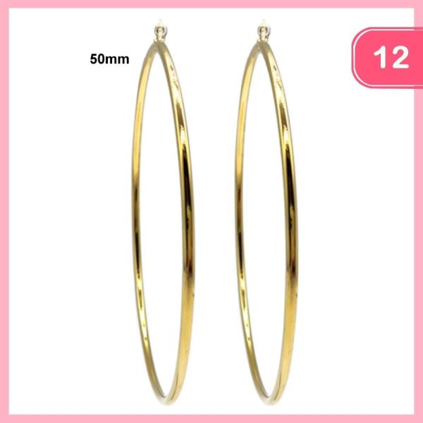 METAL HOOP EARRING (12 UNITS)