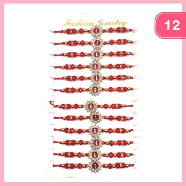 BEADED ADJUSTABLE BRACELET (12 UNITS)