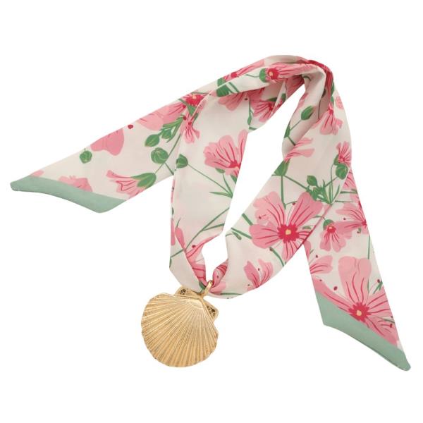 SEASHELL CHARM SCARF NECKLACE