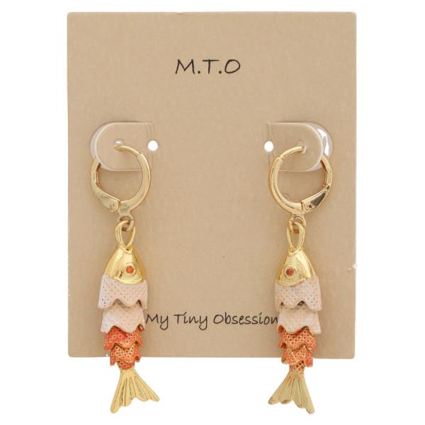 FISH HUGGIE HOOP EARRING