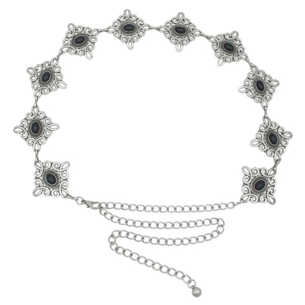 ARABIAN DIAMOND & FILIGREE LINK CHAIN BELT