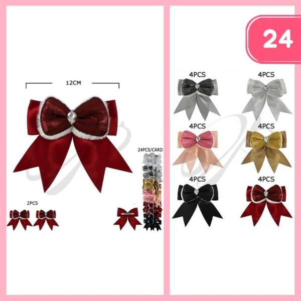 SILK LIKE HAIR BOW (12 UNITS)