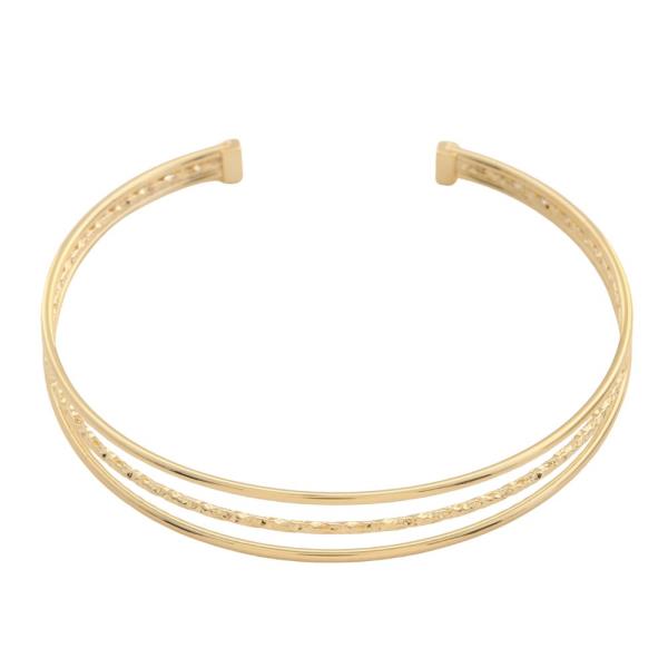SODAJO LAYERED METAL CUFF GOLD DIPPED BRACELET
