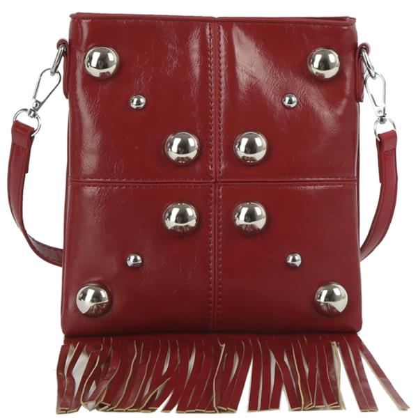 SMOOTH STUD FRINGE CROSSBODY BAG