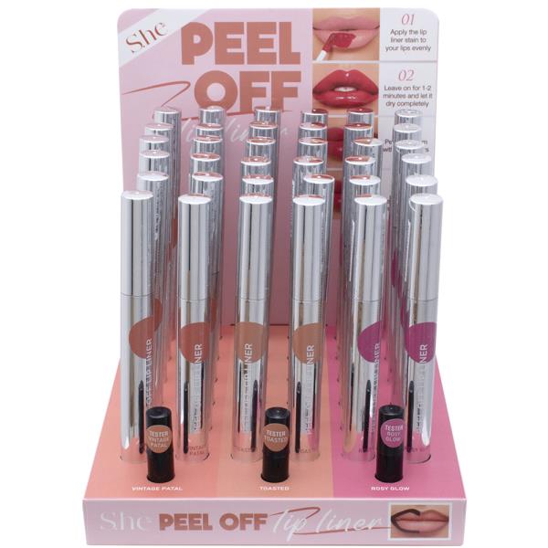 SHE MAKEUP PEEL OFF LIP LINER (36 UNITS)