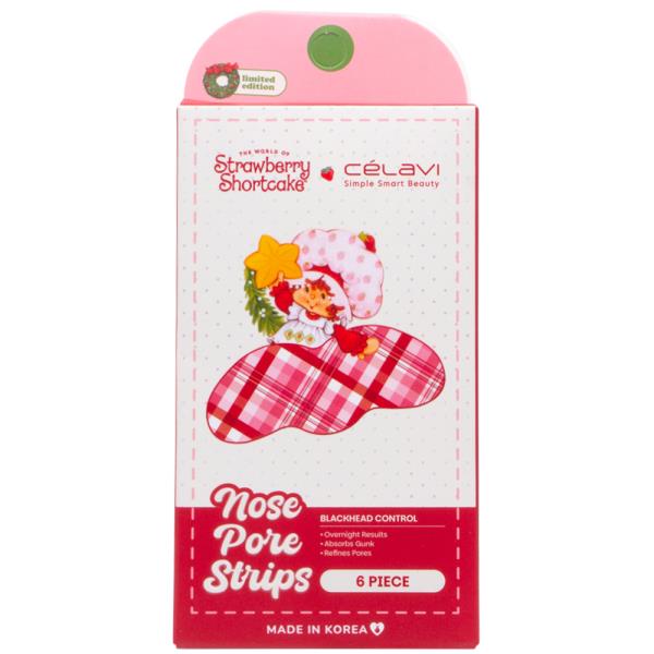 CELAVI STRAWBERRY SHORTCAKE NOSE 6PC PORE STRIPS