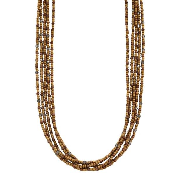 SEED BEAD LAYERED NECKLACE