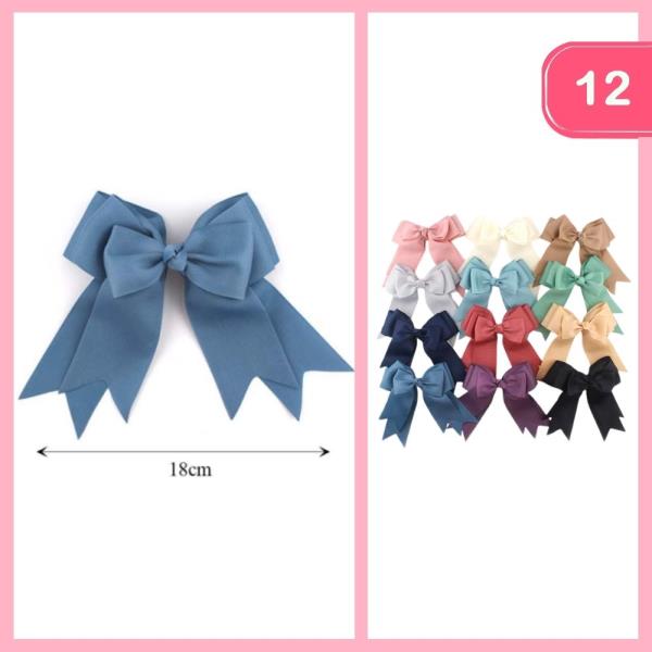 SILK LIKE HAIR BOW (12 UNITS)