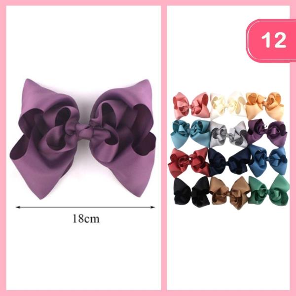 RIBBON HAIR BOW (12 UNITS)