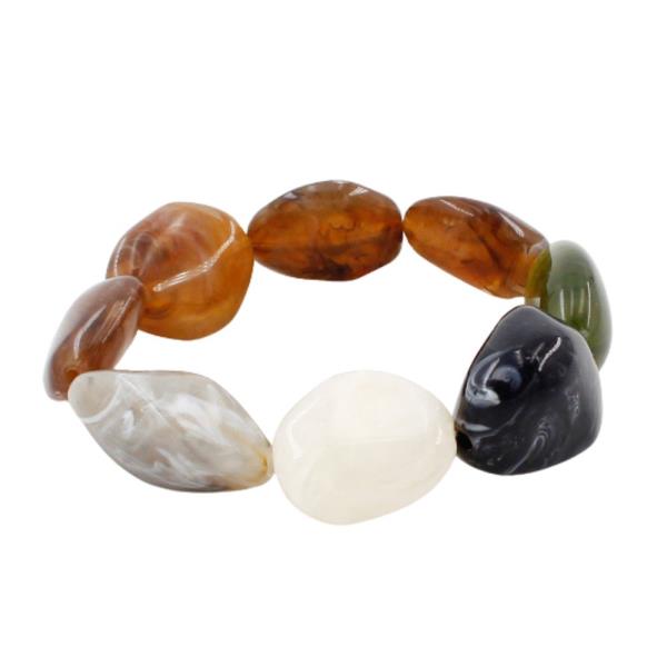 RESIN BEAD STRETCH BRACELET