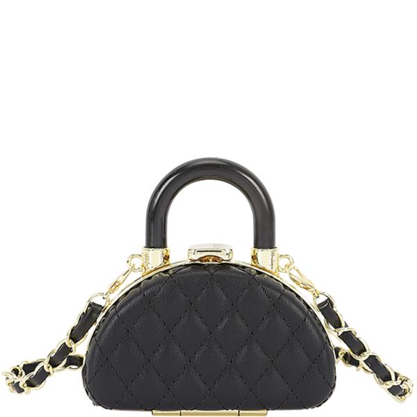 QUILTED MINI HANDLE BAG