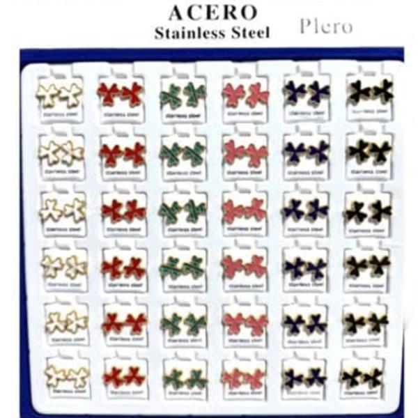 STAINLESS STEEL EARRINGS SET (36 UNITS)