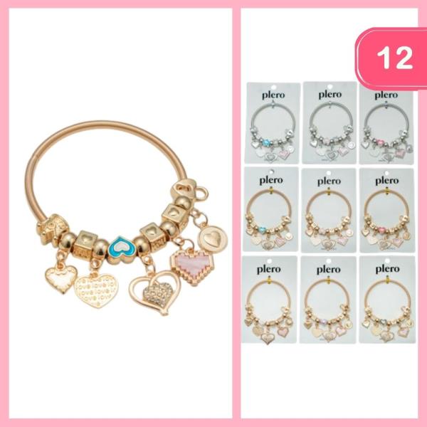 CHARM HEART BRACELET (12 UNITS)
